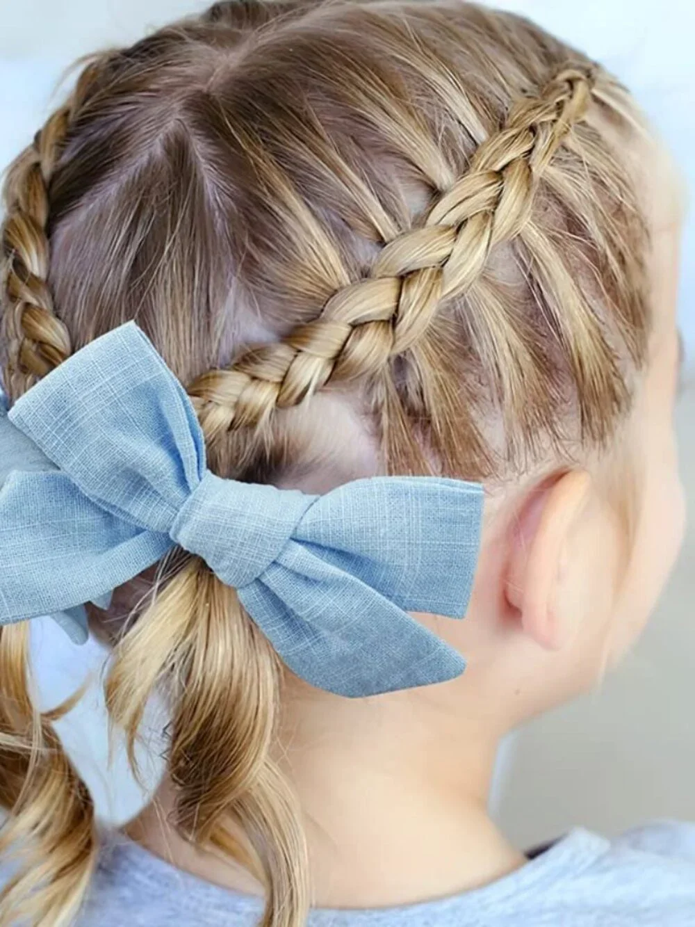 40 Pieces Girls Hair Bows Linen Fabric Bows Alligator Clips Hair Accessories for